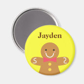 Aimant Cute and Happy Gingerbread (Recto/Verso)