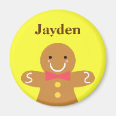 Aimant Cute and Happy Gingerbread (Devant)