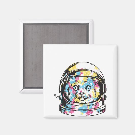 Aimant Cute astronaute Cat (Recto/Verso)