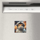 Aimant Cute astronaute spatiale Hamster (In Situ (Lave-vaisselle))