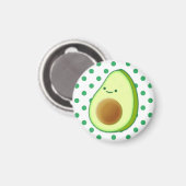 Aimant Cute Avocado Dessin Pois verts (Recto/Verso)
