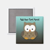 Aimant Cute Baby Owl Personnalisé (Recto/Verso)