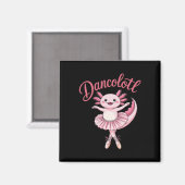 Aimant Cute Ballerina Ballet Axolotl Danser Danser Drôle (Recto/Verso)