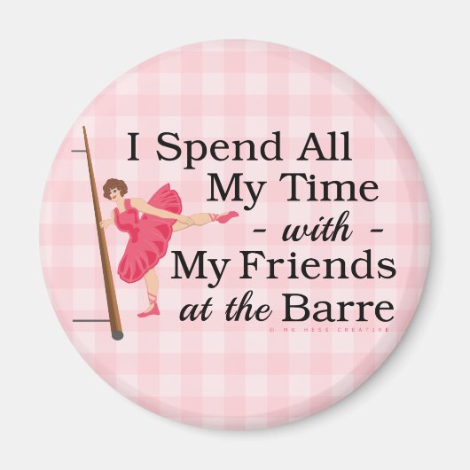 Aimant Cute Ballet Barre Funny Ballerina Danseuse En vich (Devant)