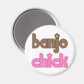 Aimant Cute Banjo Music Chick (Recto/Verso)