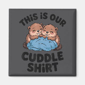Aimant Cute Beaver Couple This Is Our Cuddle  (Devant)