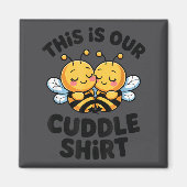 Aimant Cute Bee Couple Cuddle Funny Romantic  (Devant)