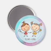 Aimant Cute BFF Besties Kawaii Toxits for Girls Friends (Recto/Verso)
