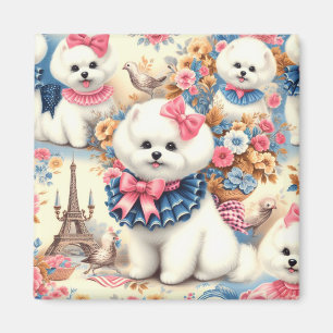 Aimant Cute Bichon Frisé