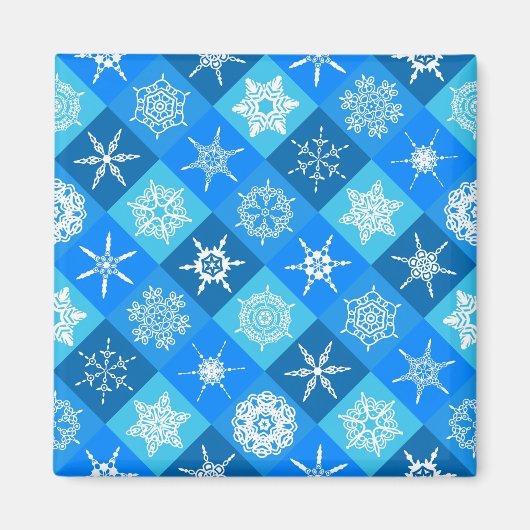 Aimant Cute bleu flocon de neige design motifs (Devant)