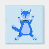 Aimant Cute Blue Baby Boy Fox (Devant)
