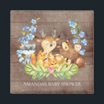 Aimant Cute Bois Animaux Baby shower Favoriser l'aimant<br><div class="desc">Un mignon aimant pour les animaux de bois pour un baby shower de bois pour garçons. Objets correspondants disponibles dans notre boutique.</div>