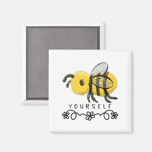 Aimant Cute Bumblebee Bee Yourself  (Recto/Verso)