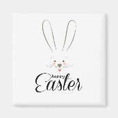 Aimant CUTE BUNNY HAPPY PÂQUES FÊTE DE VACANCES À LA mode (Devant)