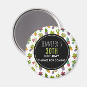 Aimant Cute Cactus Nature Succulents Merci Motif (Recto/Verso)