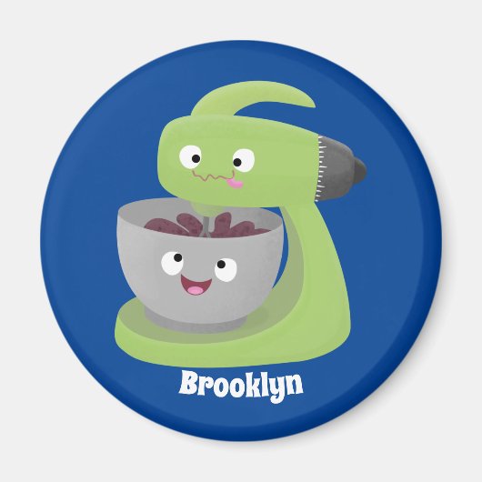 Aimant Cute cake mixer cuisine appareil dessin animé (Devant)