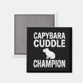 Aimant Cute Capybara Cuddle Champion Adorable Animal (Recto/Verso)