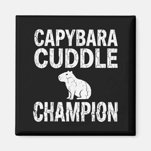 Aimant Cute Capybara Cuddle Champion Adorable Animal (Devant)