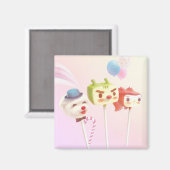 Aimant Cute Caractère Gâteau Pops (Recto/Verso)