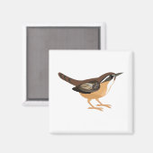 Aimant Cute Carolina Wren (Recto/Verso)