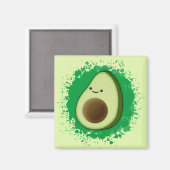 Aimant Cute Cartoon Avocado (Recto/Verso)
