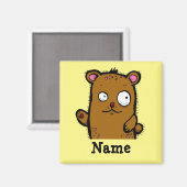 Aimant Cute Cartoon Bear Wuilding (Recto/Verso)