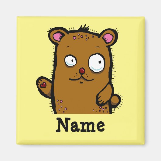 Aimant Cute Cartoon Bear Wuilding (Devant)