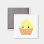 Aimant Cute Cartoon Citron Cupcake (Recto/Verso)