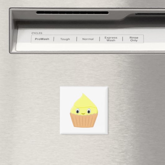 Aimant Cute Cartoon Citron Cupcake (In Situ (Lave-vaisselle))