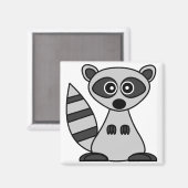 Aimant Cute Cartoon Raccoon (Recto/Verso)