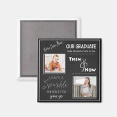 Aimant Cute Chalkboard Notre Diplômé Alors Et Maintenant (Recto/Verso)