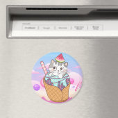 Aimant Cute chat (In Situ (Lave-vaisselle))