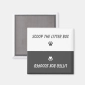 Aimant Cute Chat Animaux Empreintes de pattes gris classi (Recto/Verso)