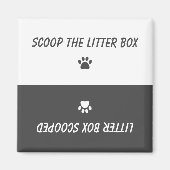 Aimant Cute Chat Animaux Empreintes de pattes gris classi (Devant)