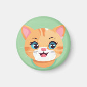 Aimant Cute chat chaton Visez animaux de compagnie fête d (Devant)