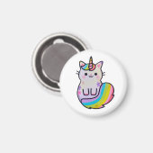 Aimant Cute chat licorne arc-en-ciel (Recto/Verso)