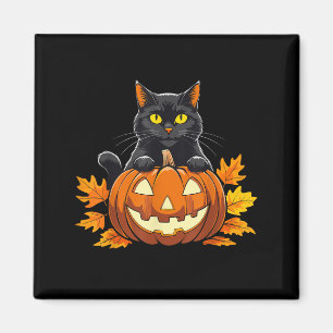 Aimant Cute Chat noir Citrouille Halloween Costume Éffray