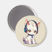 Aimant Cute chaton élégant (Recto/Verso)