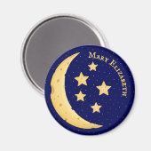 Aimant Cute Cheese Moon & Stars Personalized Celestial (Recto/Verso)