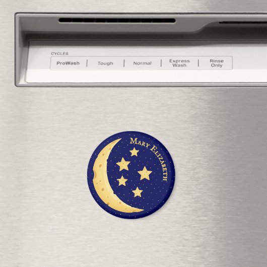 Aimant Cute Cheese Moon & Stars Personalized Celestial (In Situ (Lave-vaisselle))