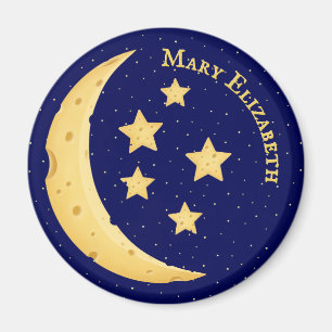 Aimant Cute Cheese Moon & Stars Personalized Celestial