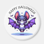 Aimant Cute Chibi Halloween de chauve-souris de dessin (Devant)