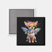 Aimant Cute Chihuahua Dog Angel With Wings  (Recto/Verso)