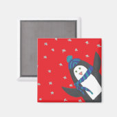 Aimant Cute Christmas Penguin (Recto/Verso)