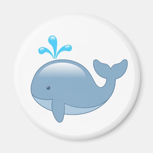 Aimant Cute Chubby Cartoon Whale (Devant)