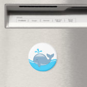 Aimant Cute Chubby Cartoon Whale (In Situ (Lave-vaisselle))