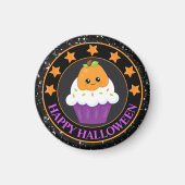 Aimant Cute Citrouille Halloween Cupcake (Devant)
