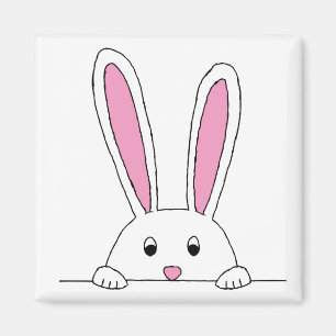 Aimant Cute Clipart Rabbit Peaking Cute Animaux Bunny Art