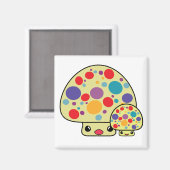 Aimant Cute Colorée Posé Kawaii Champignons Toadstools (Recto/Verso)