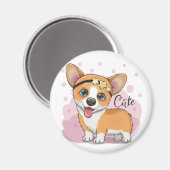 Aimant Cute Corgi (Recto/Verso)